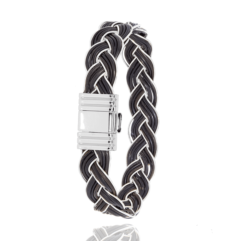 Bracelet Ndlovu Tressé Platine