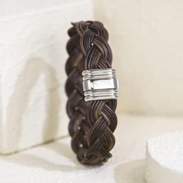 Bracelet Leadwood Tressé Platine – Image 2